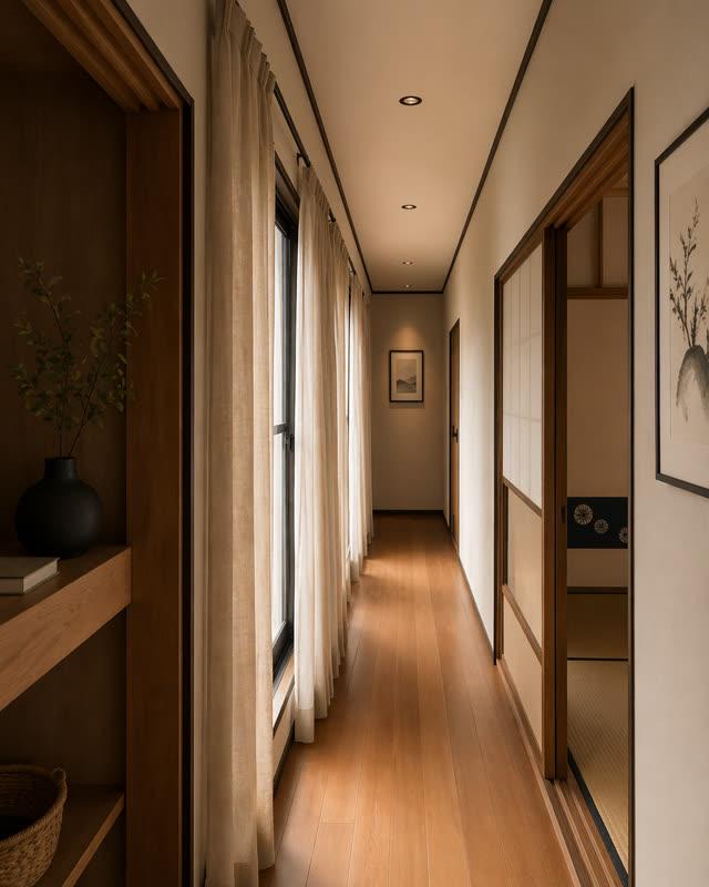 Design render: the upstairs hallway
