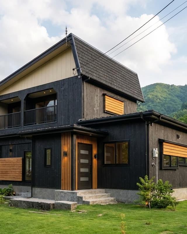Design render: the chalet in summer green