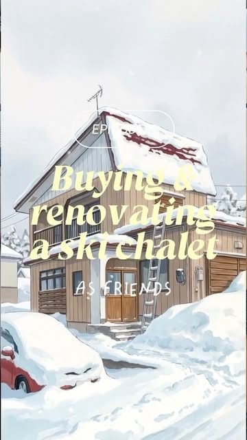 The chalet buried in Myōkō snow, car and all